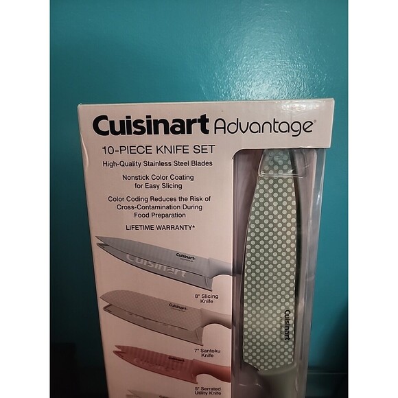 Cuisinart Advantage 10 Piece Knife Set & Blade Guard Stainless Ceramic Farmhouse - Picture 6 of 6